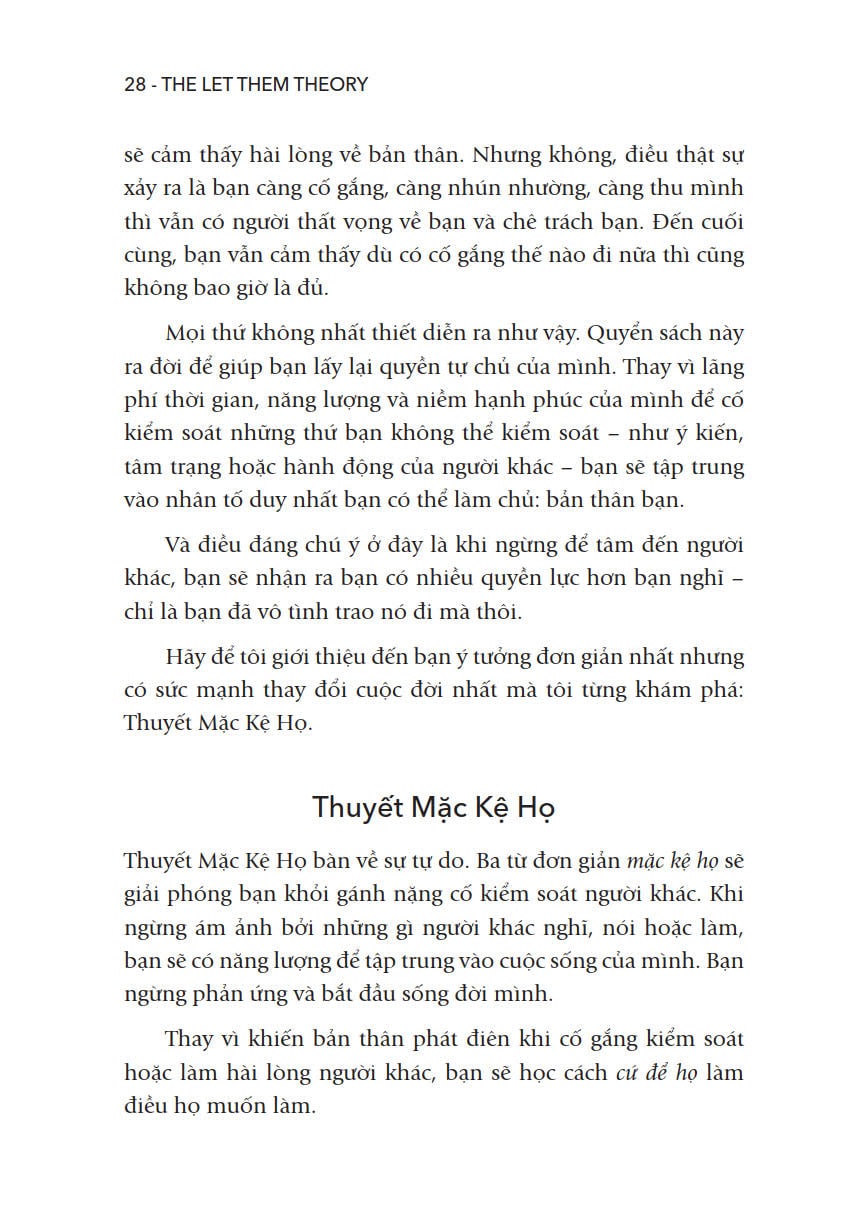 Thuyết Mặc Kệ Họ – Bí Quyết Giải Thoát Bản Thân Khỏi Áp Lực Của Người Khác