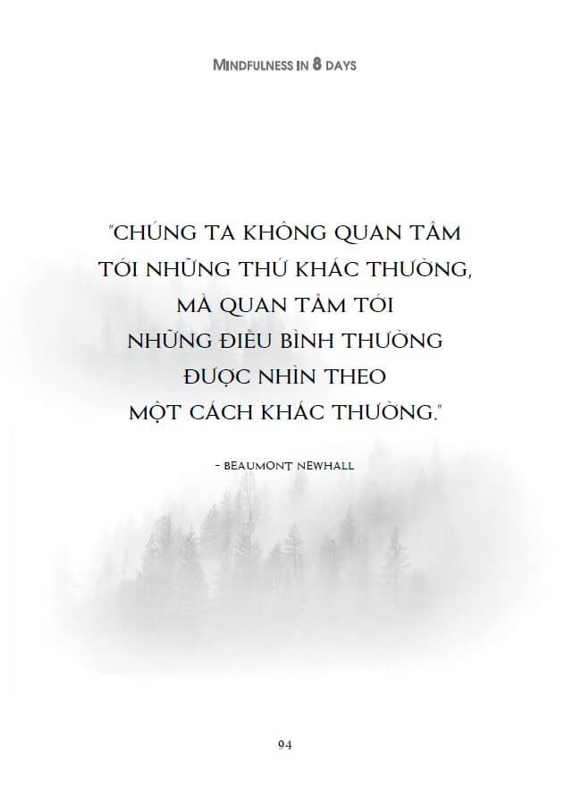 Bí Quyết Sống Tỉnh Thức Trong 8 Ngày là cuốn cẩm nang dành cho những ai muốn tìm lại sự bình an giữa thế giới không ngừng biến đổ giữa những nỗi lo toan