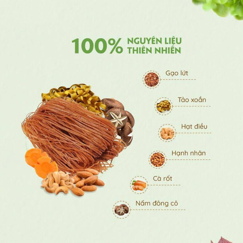 Bún Gạo Lứt Vị Rau Củ Hạt Ngũ Cốc mang đến trải nghiệm ẩm thực độc đáo với sự kết hợp hoàn hảo giữa các thành phần tự nhiên. Được chế biến từ 100% gạo lứt, sản phẩm không chỉ thơm ngon mà còn tốt cho sức khỏe.