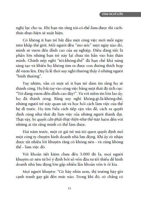 Dám Nghĩ Lớn – Khơi Dậy Tiềm Năng Vô Hạn Trong Bạn