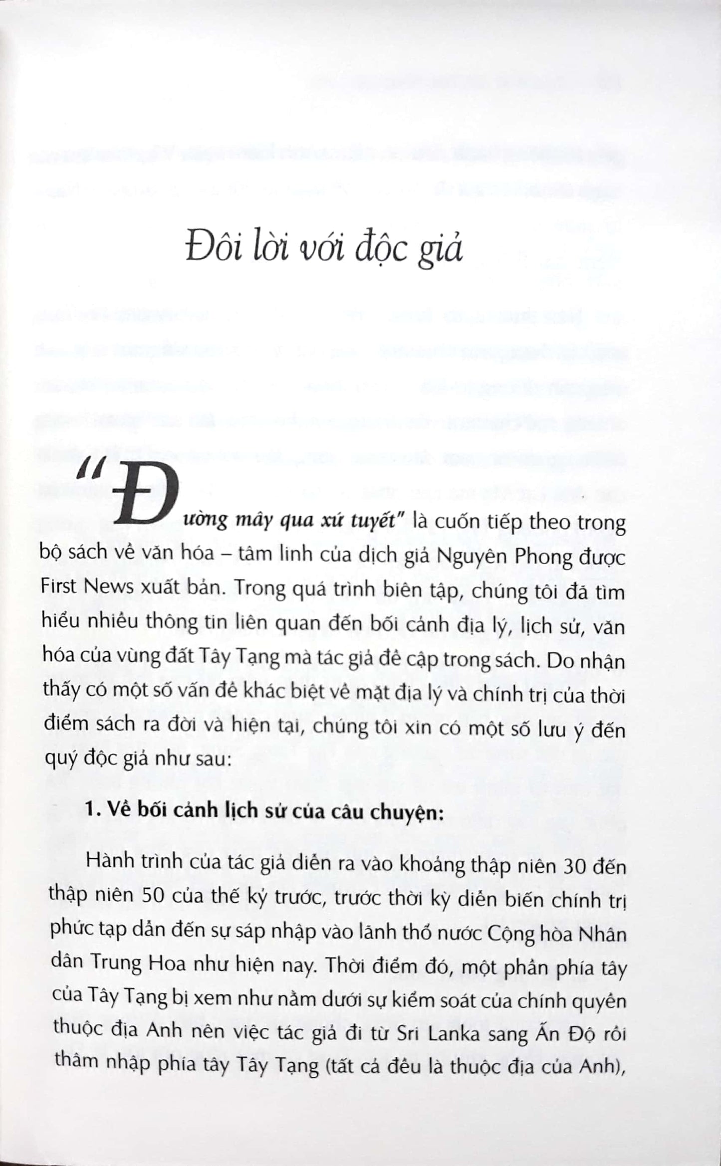 Sách Đường Mây Qua Xứ Tuyết