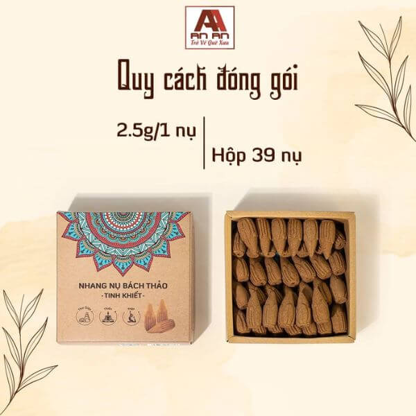 Nhang nụ Bách Thảo đều được làm từ thảo mộc bản địa, được thu hái thủ công và không chứa hóa chất, phẩm màu hay chất tạo hương. Với cam kết mang đến trải nghiệm an toàn và tốt nhất cho sức khỏe, sản phẩm là sự lựa chọn lý tưởng cho mọi gia đình.