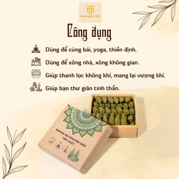 Nhang Nụ Tinh Khiết Khuynh Diệp được đảm bảo không ngâm tẩm hóa chất, không chất tạo hương, không phẩm màu để mang lại sản phẩm nhang nụ tinh khiết, đảm bảo an toàn cho sức khỏe, đem đến trải nghiệm tốt nhất cho người dùng.