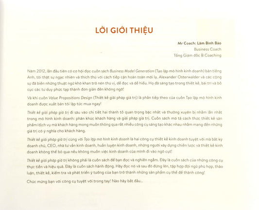 Thiết Kế Giải Pháp Giá Trị – Tạo Sản Phẩm Và Dịch Vụ Giá Trị Cao