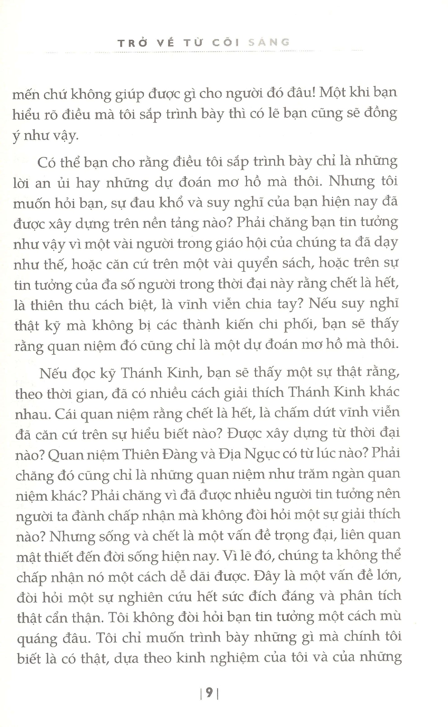 Sách Trở Về Từ Cõi Sáng