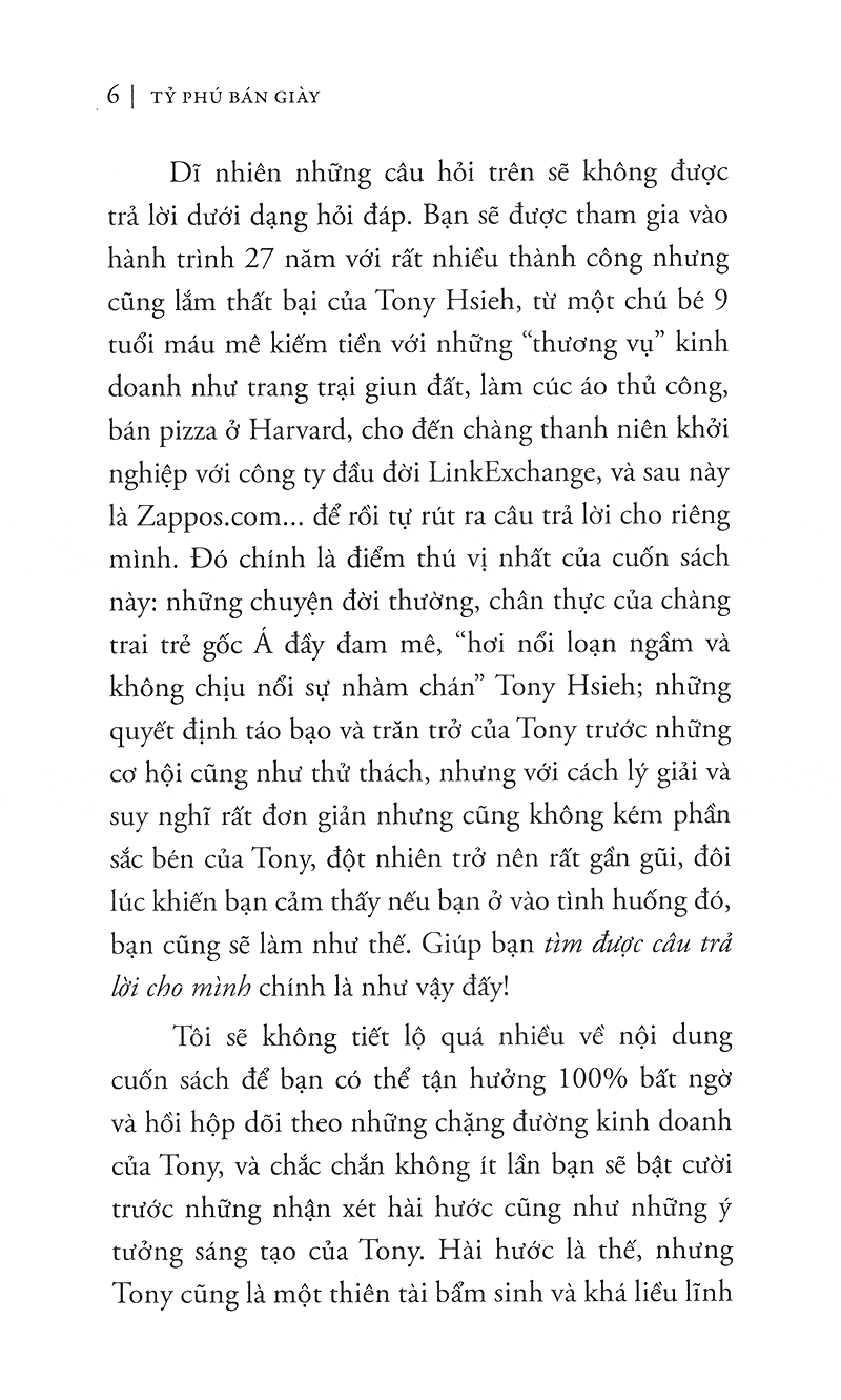 Tỷ Phú Bán Giày – Hành Trình Gắn Hạnh Phúc Với Thành Công