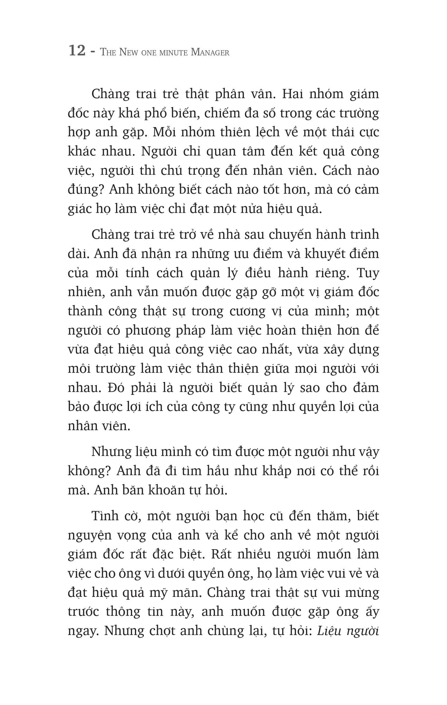 Vị Giám Đốc Một Phút – Cuốn Sách Quản Lý Kinh Điển Mọi Thời Đại