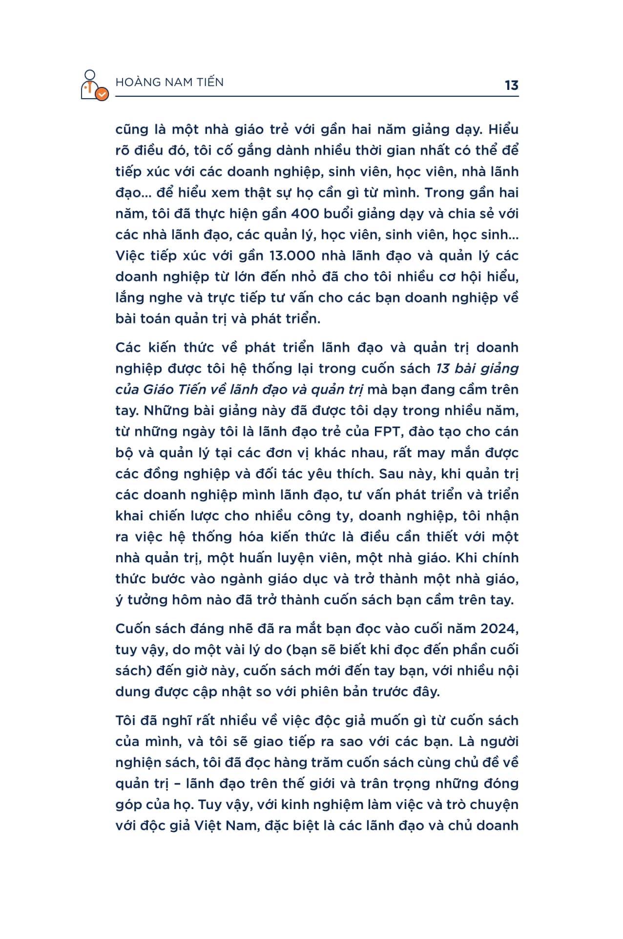13 Bài Giảng Của Giáo Tiến Về Quản Trị Và Lãnh Đạo - Hoàng Nam Tiến