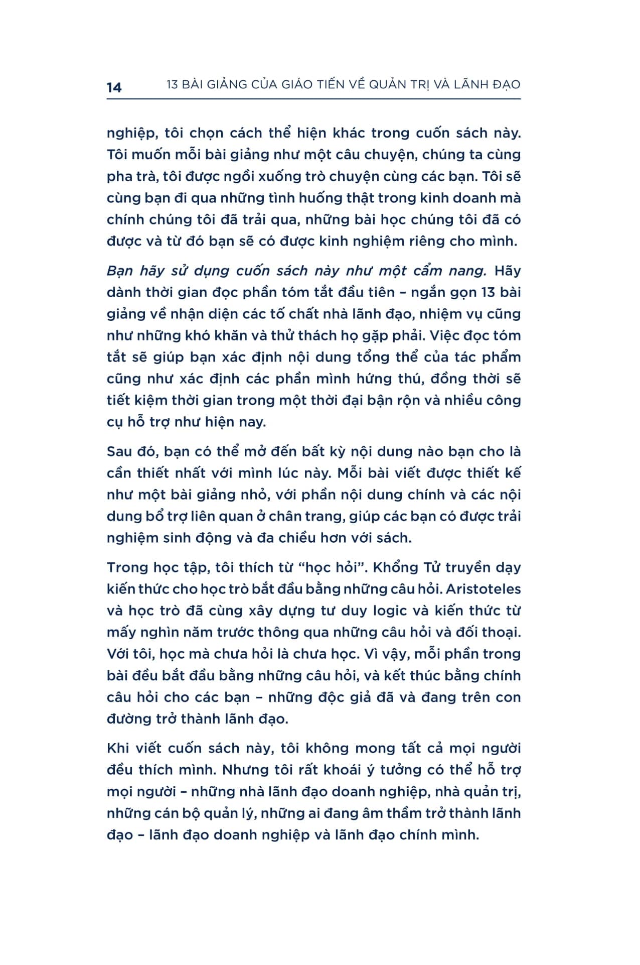 13 Bài Giảng Của Giáo Tiến Về Quản Trị Và Lãnh Đạo - Hoàng Nam Tiến