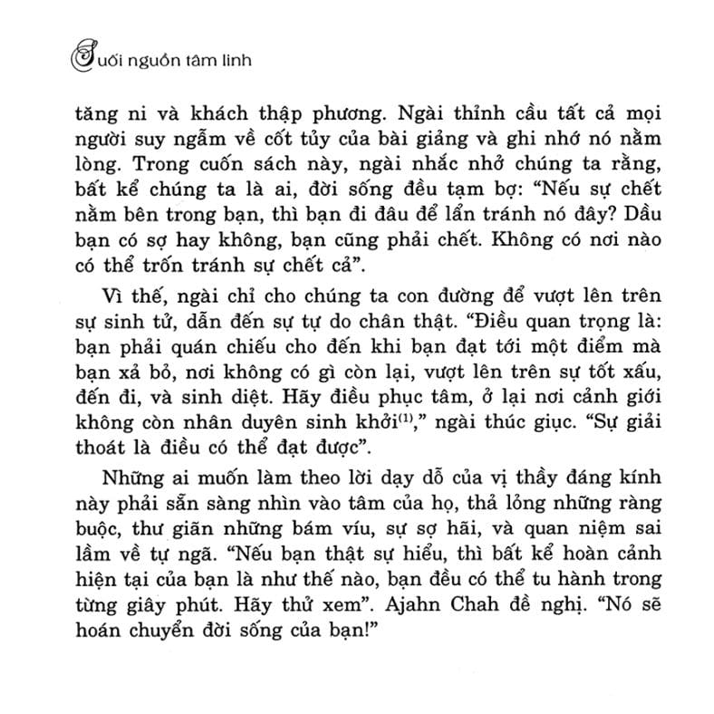 Suối Nguồn Tâm Linh -  Thiền Sư Ajahn Chah