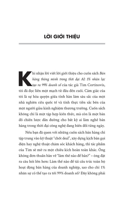 Bán Hàng Thông Minh Trong Thời Đại AI 1% Nhân Lực Tạo Ra 99% Doanh Thu
