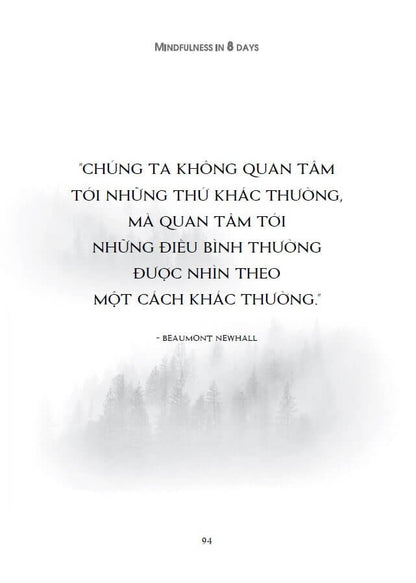Bí Quyết Sống Tỉnh Thức Trong 8 Ngày là cuốn cẩm nang dành cho những ai muốn tìm lại sự bình an giữa thế giới không ngừng biến đổ giữa những nỗi lo toan  