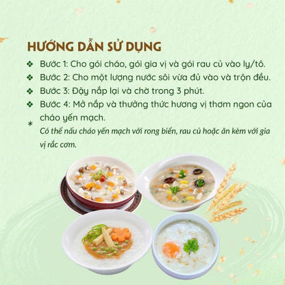 Cháo Yến Mạch Gạo Lứt – Bữa Ăn Nhanh Gọn, Dinh Dưỡng và An Toàn sẽ giúp bạn giải quyết những nỗi lo này với một bữa ăn nhanh chóng, thơm ngon và hoàn toàn tự nhiên.