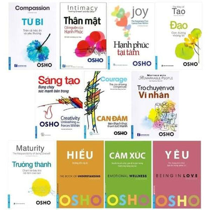 Combo Sách Tác Giả Osho (Bộ 11 Cuốn) là bộ sách này trở thành người bạn đồng hành trên con đường khám phá cuộc sống trọn vẹn hơn.