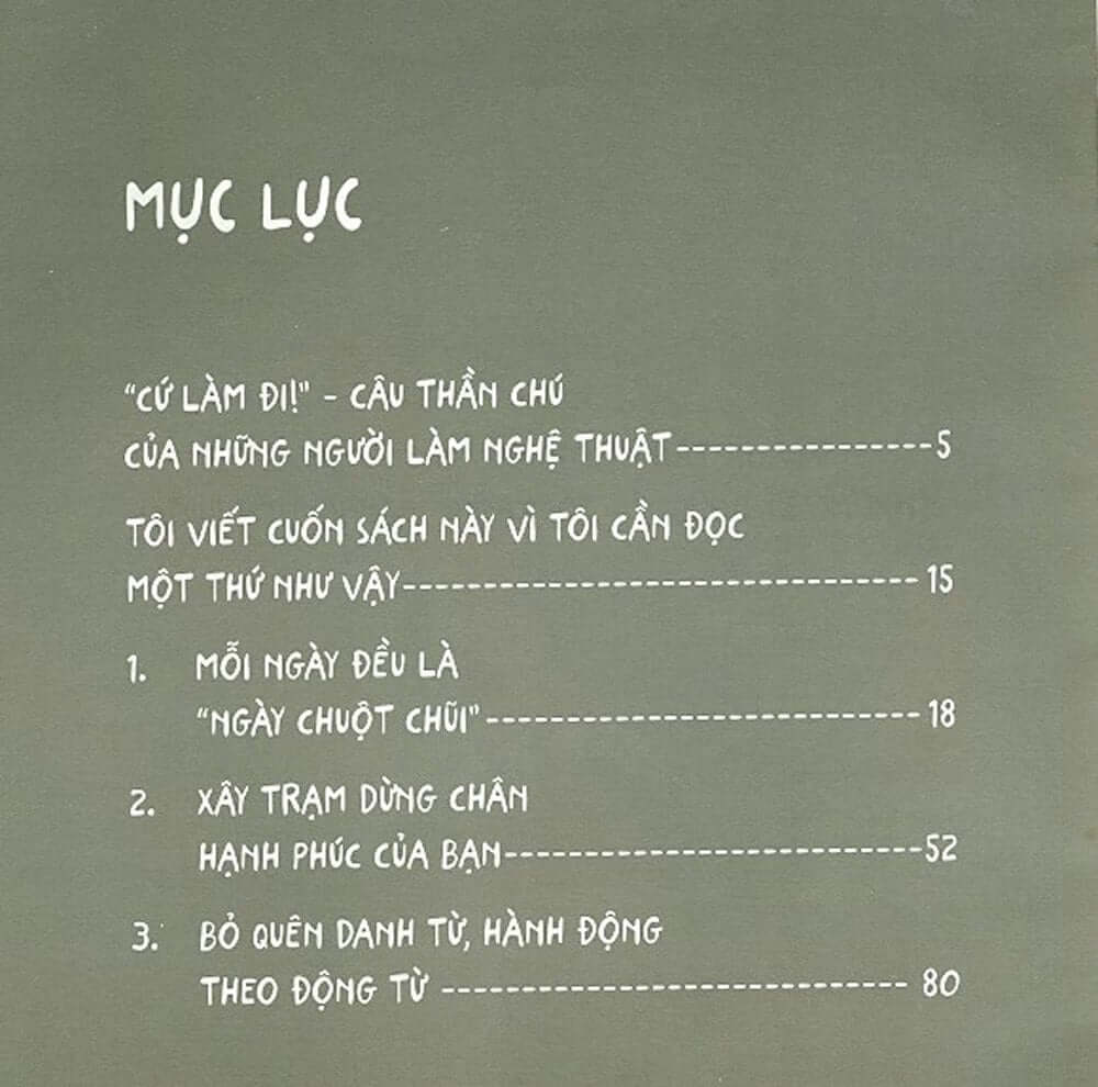 Cứ Làm Đi không là một nguồn cảm hứng sáng tạo, một hành trình liên tục, cho dù bạn đang bắt đầu, thành công hay thất bại, sẽ giúp bạn tiếp tục tiến bước.