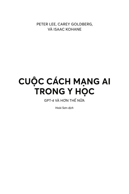 Cuộc Cách Mang AI Trong Y Học GPT-4 Và Hơn Thế Nữa