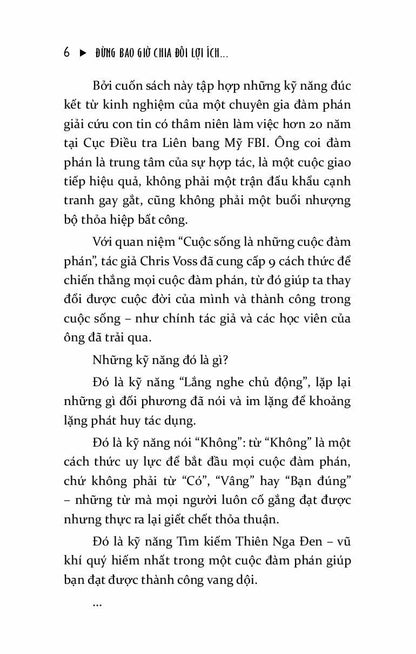 Đừng Bao Giờ Chia Đôi Lợi Ích Trong Mọi Cuộc Đàm Phán – Nghệ Thuật Đàm Phán Đỉnh Cao Từ Chuyên Gia FBI