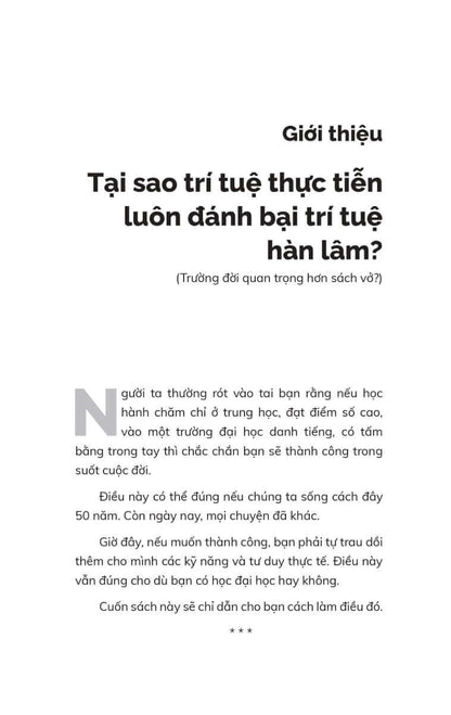 Nền Giáo Dục Của Người Giàu là quyển sách mang tính đột phá dành cho những ai đang tìm kiếm con đường dẫn đến thành công mà không cần dựa vào bằng cấp đại học