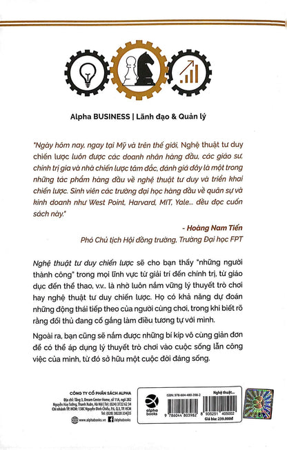 Nghệ Thuật Tư Duy Chiến Lược – Ứng Dụng Của Lý Thuyết Trò Chơi Trong Công Việc Và Cuộc Sống