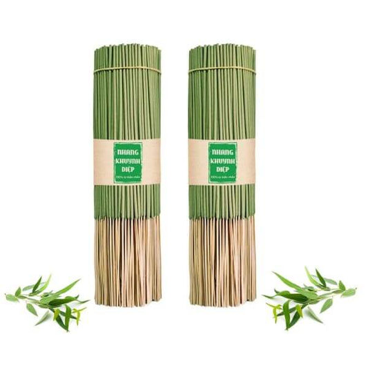 Nhang khuynh diệp Cao Cấp - Nhang sạch thảo mộc được làm từ vỏ quế lâu năm - Mùi hương ấm áp tăng khả năng tập trung, giảm căng thẳng