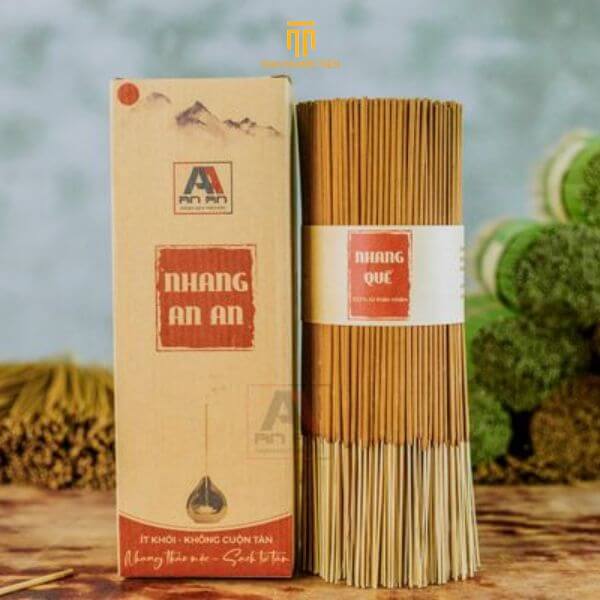 Nhang Quế Cao Cấp - Nhang sạch thảo mộc được làm từ vỏ quế lâu năm - Mùi hương ấm áp tăng khả năng tập trung, giảm căng thẳng