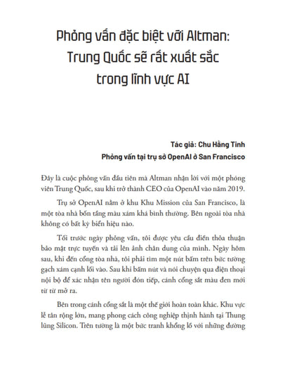 Sam Altman - Người Kiến Tạo Cuộc Chơi AI Toàn Cầu