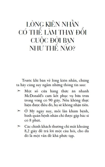 Sức Mạnh Lòng Kiên Nhẫn –  Học Nghệ Thuật Bình Tĩnh Giữa Dòng Đời Vội Vã