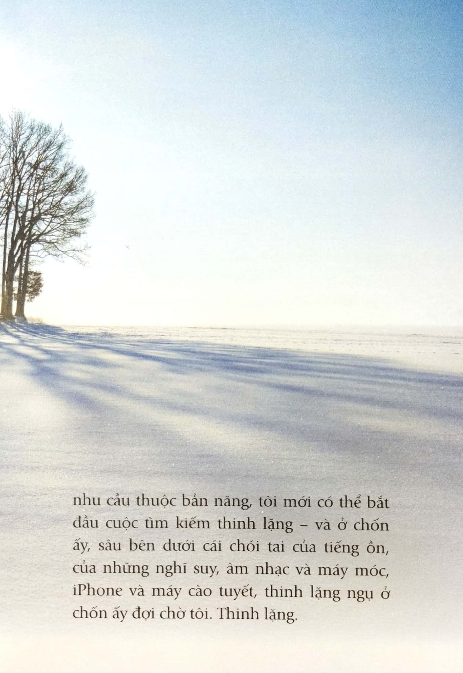 Ta dại ta tìm nơi vắng vẻ với hình ảnh đẹp mắt từ những nơi tác giả từng đặt chân đến: dãy núi tuyết, vùng cực giá lạnh, hay dải quang phổ bắc cực quang kỳ diệu