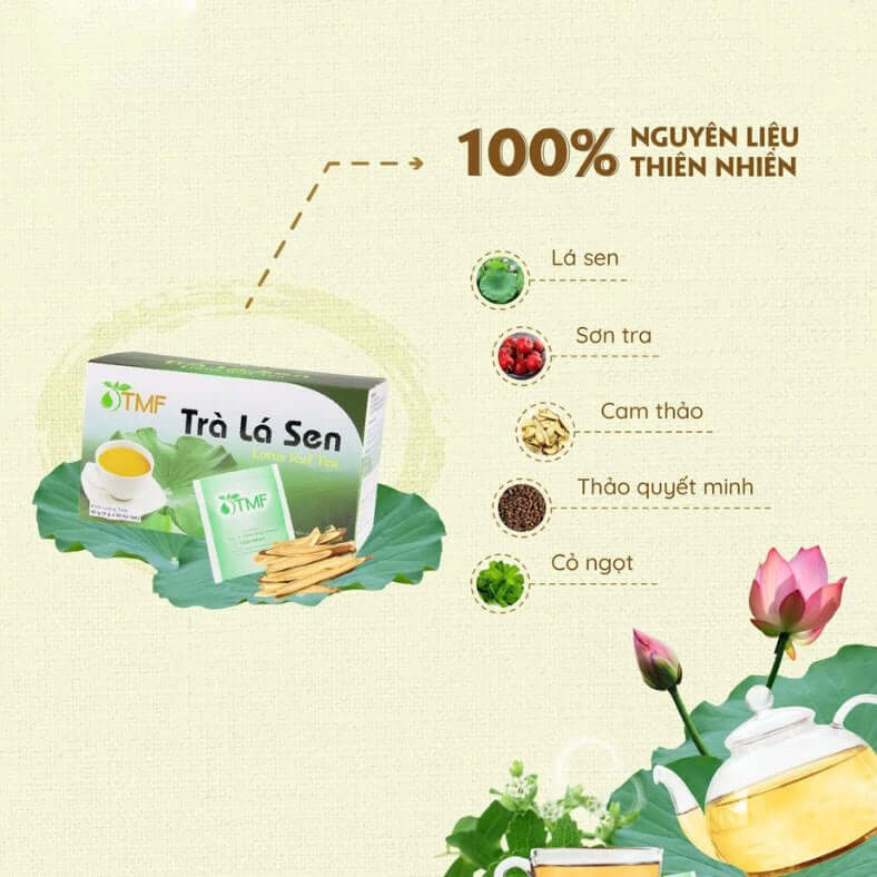 Trà Lá Sen Tự Nhiên hỗ trợ tăng cường chuyển hóa chất béo, Giúp kiểm soát cân nặng và hỗ trợ giảm cân hiệu quả,Thanh lọc cơ thể, giảm tích nước và hỗ trợ tiêu hóa