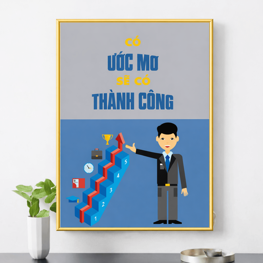 Tranh tráng gương tranh động lực, tranh ước mơ có ước mơ sẽ có thành công