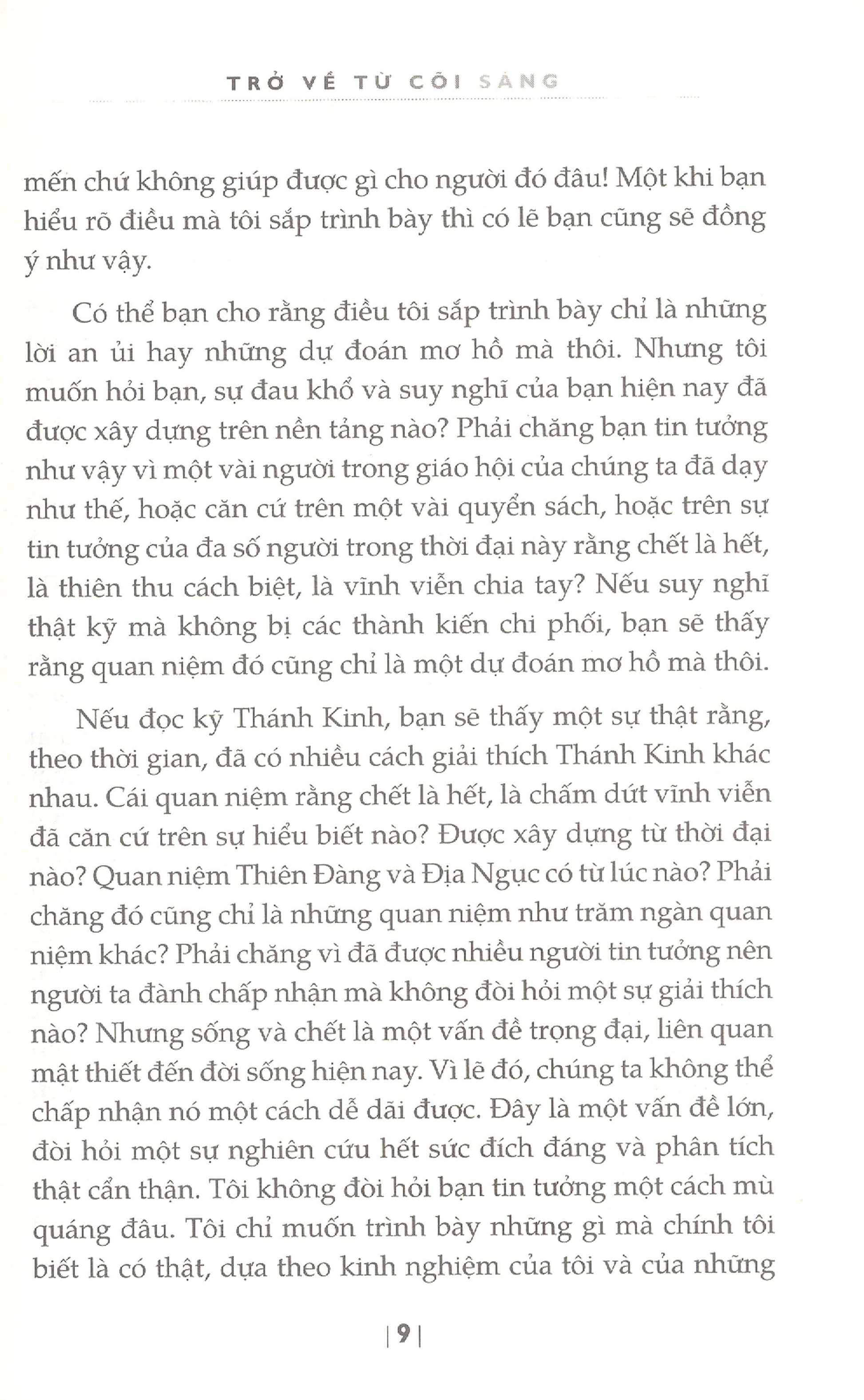 Sách Trở Về Từ Cõi Sáng