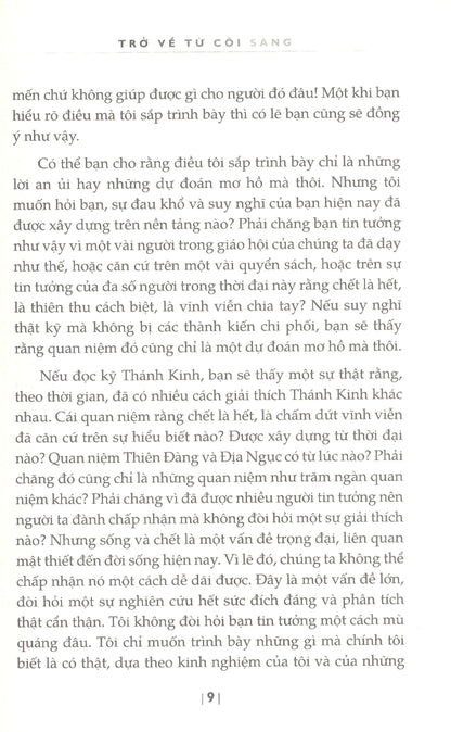Sách Trở Về Từ Cõi Sáng