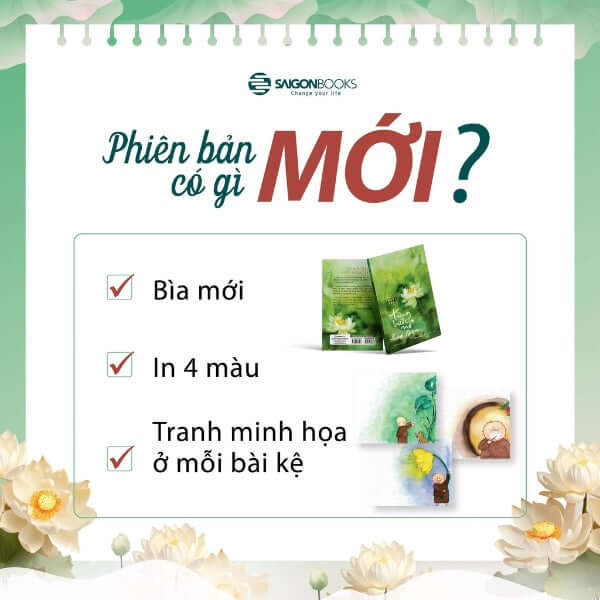 Từng Bước Nở Hoa Sen- Thiền Sư Thích Nhất Hạnh là tập hợp của bốn mươi bảy bài kệ, mỗi bài là một bài thơ ngắn gọn nhưng sâu sắc, hướng dẫn cách sống tỉnh thức.