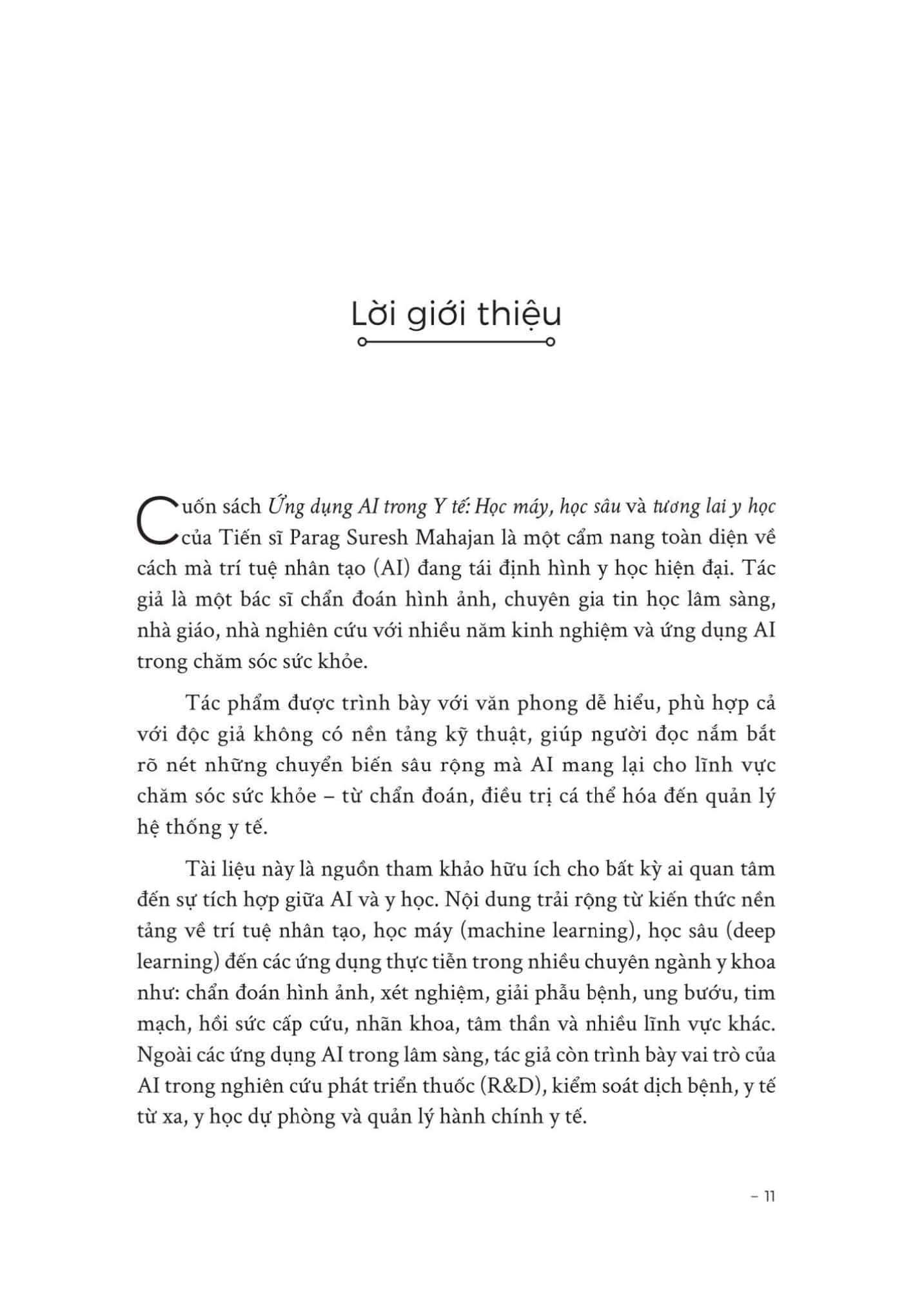 Ứng Dụng AI Trong Y Tế  Học Máy Học Sâu Và Tương Lai Y Học